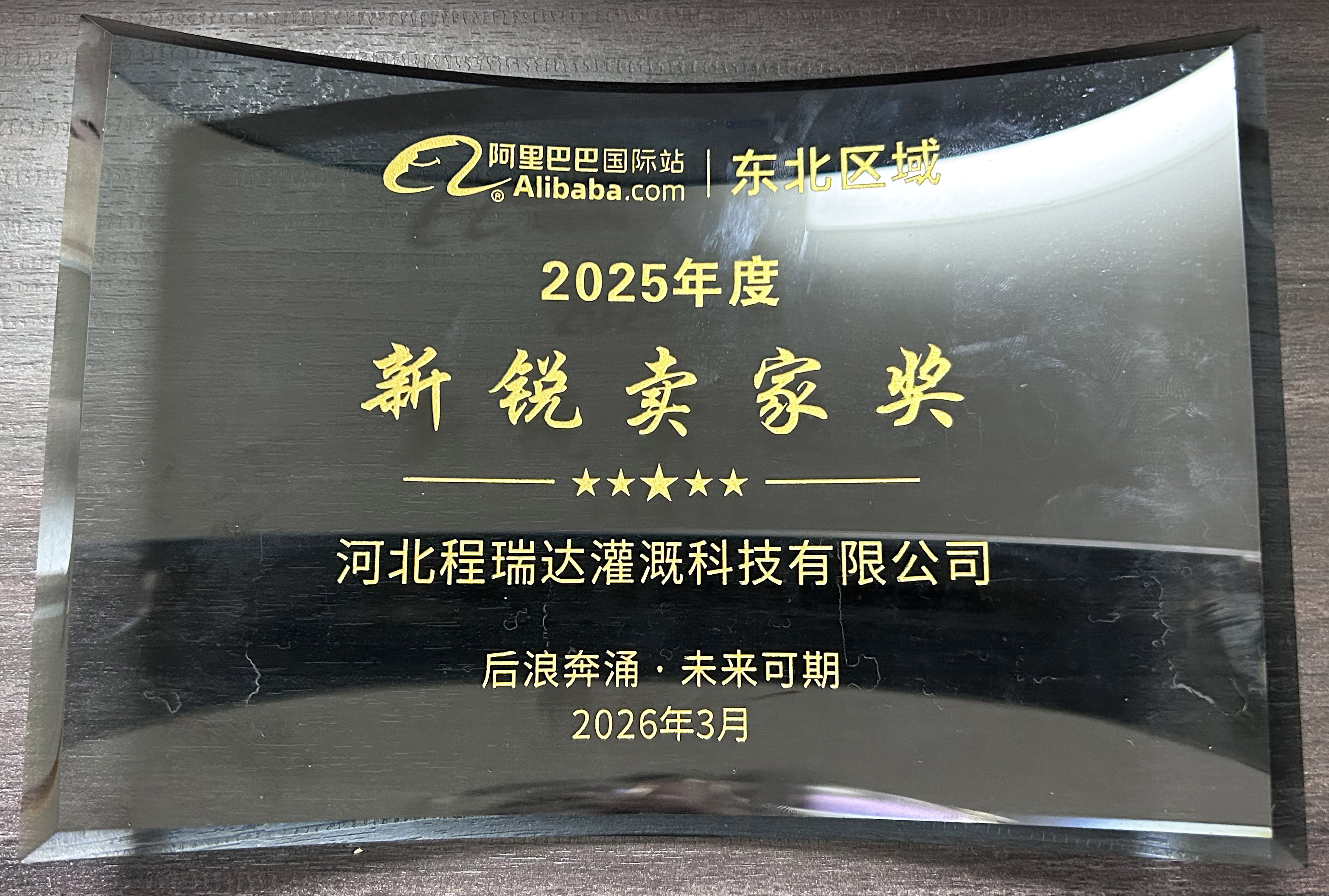 德州程瑞达灌溉 | 荣获阿里国际站新锐卖家奖