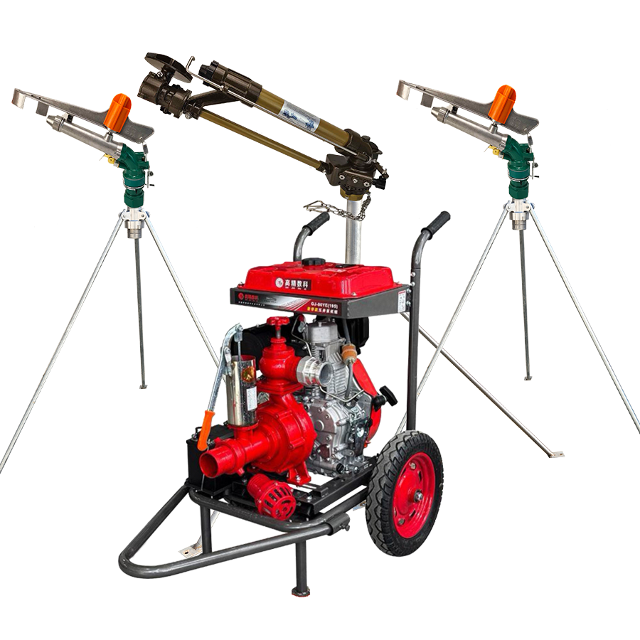 德州一体式灌溉机组 全套喷枪水带配齐 抗旱浇地神器